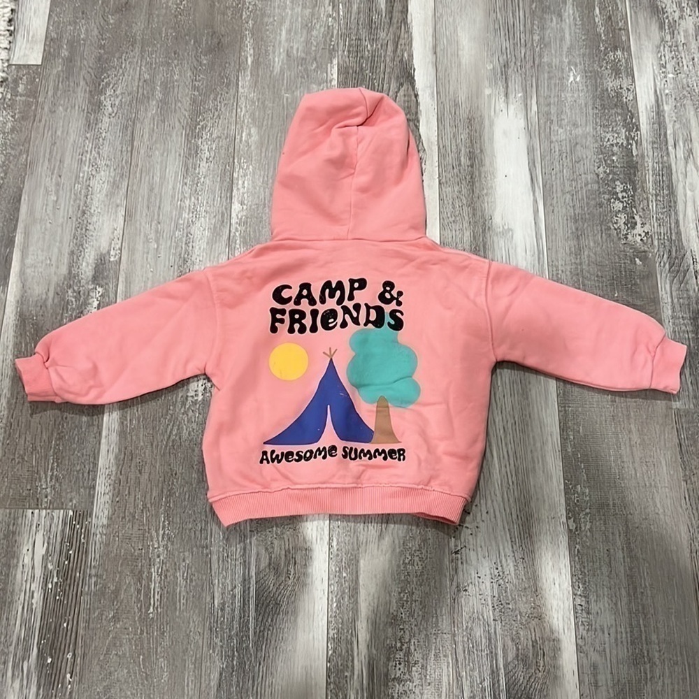Zara Pink Printed Sweatshirt